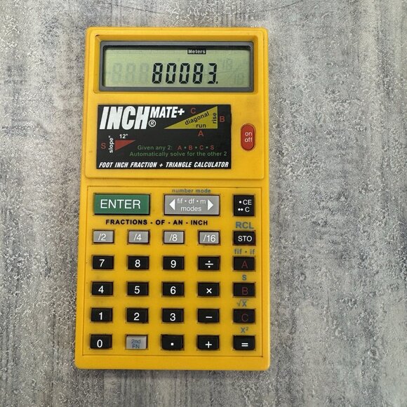 SONIN InchMate+ Foot Inch Fraction Triangle Scientific Calculator Construction - Picture 2 of 6
